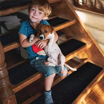 Противоскользящая полоса для лестницы, прижимная полоса, самоклеящаяся нескользящая защитная наклейка для лестницы One Size чёрный