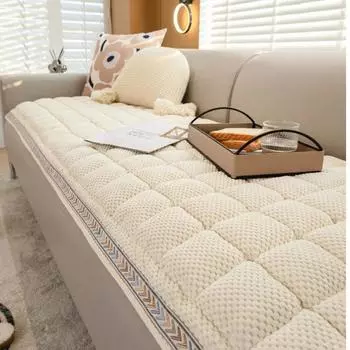 Противоскользящая универсальная диванная подушка Four Seasons, однотонная шенилловая диванная подушка, универсальная прикроватная подушка Piaochuang Tatami Mat 45x45cm 1pcs