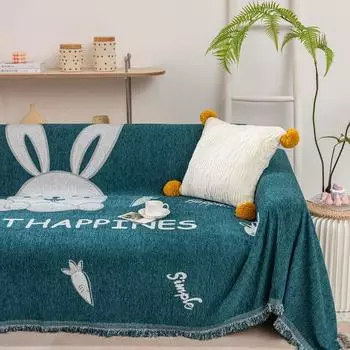 Противоскользящая, устойчивая к царапинам кошачья ткань для диванной подушки из шенилла с кисточками, четырехсезонный утолщенный чехол для дивана, полное покрытие, противоскользящее полотенце для дивана 180*130cm