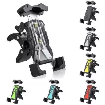 Противоскользящая велосипедная подставка для телефона, стабильная, простая установка, вращающийся держатель, аксессуары для мотоциклов, широко совместимые синий