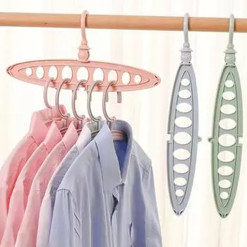 Противоскользящая вешалка для одежды, брюк, с 9 отверстиями, сушилка, крючок, органайзер для гардероба зелёный