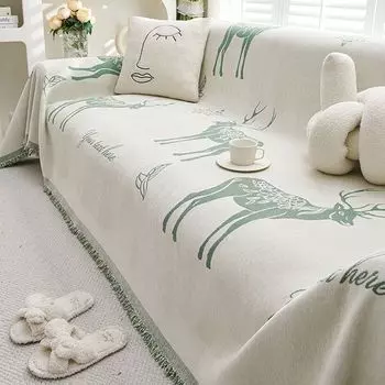 Противоскользящее диванное полотенце, ткань против кошачьих царапин, бархат Тедди, водонепроницаемое, многофункциональное покрытие для дивана, 4 сезона 180x130cm