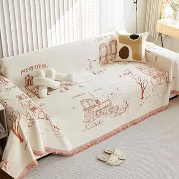 Противоскользящее всесезонное универсальное полотенце для дивана с кошачьими царапинами, высококачественное полное покрытие, цельное высококачественное и легкое роскошное одеяло из синели 180*130CM