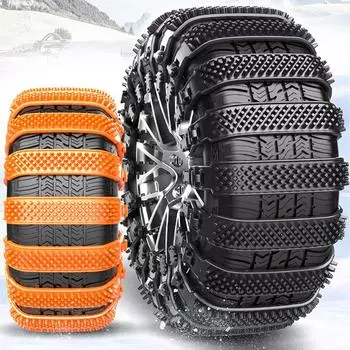 Противоскользящие цепи для зимних колес TPU, цепи для утолщенных шин, нескользящая цепь, прочная, для грузовиков и внедорожников, зимние аксессуары для бездорожья