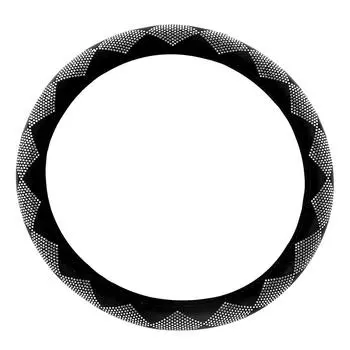 Противоскользящие чехлы на руль автомобиля, цветные стразы, 38 см, универсальные White