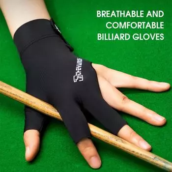 Противоскользящие дышащие перчатки для бильярда, удобные перчатки для игроков в снукер с тремя пальцами