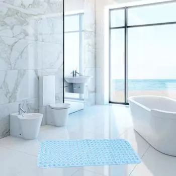 Противоскользящие коврики для ванной из ПВХ. Мягкий противоскользящий коврик для душа. Новый массажный коврик. S серый
