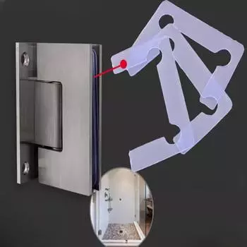 Противоскользящие накладки на петли стеклянных дверей Прозрачная пластиковая клейкая пленка Фиксированные зажимы Защитные накладки на петли душевых кабин - Аксессуары для ванной комнаты