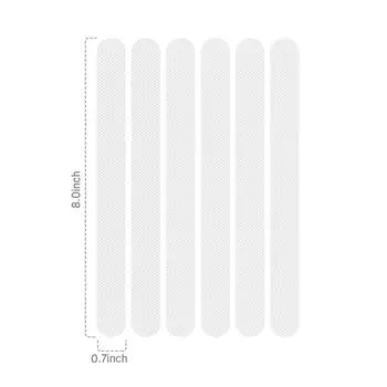 Противоскользящие наклейки на длинные ступени лестницы с ромбовидным узором, моющиеся, прозрачные, самоклеящиеся противоскользящие полосы для ванной One Size белый