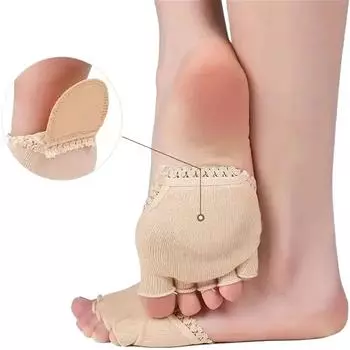 Противоскользящие носки с пятью пальцами на передней части стопы, износостойкие, кружевные, невидимые, полуноски, лето nude open foot