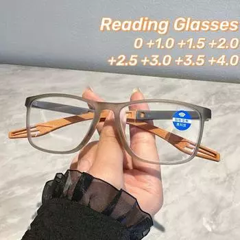 Противоскользящие спортивные сверхлегкие очки TR90 для чтения, унисекс, анти-синий свет, очки высокой четкости с полной оправой 0