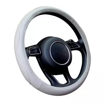Противоскользящий автомобильный руль из искусственной кожи, защитный чехол, автомобильный аксессуар бежевый