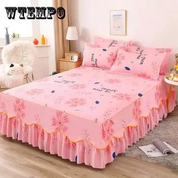 Противоскользящий чехол для матраса, цельный чехол для кровати, пылезащитный чехол, защитный чехол для кровати, простыня 1м1,5 м 1,8 в стиле принцессы 150x200cm