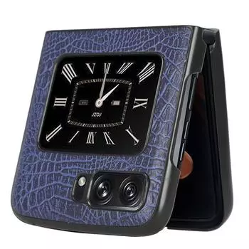 Противоскользящий чехол для телефона из крокодиловой кожи для Motorola Moto Razr 2022 5 г, тонкий модный чехол для Moto Razr3 Razr 3, чехлы for MOTO RAZR 2022 коричневый