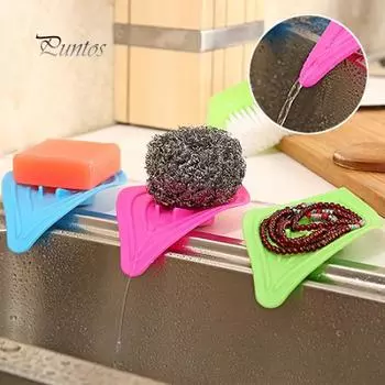 Противоскользящий держатель для мыла в виде листьев, простой слив для раковины, губка для хранения мыльницы