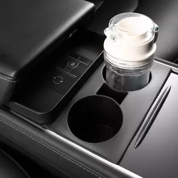 Противоскользящий держатель для стакана с водой на подлокотнике для центральной консоли Model 3 и Model Y. розовый