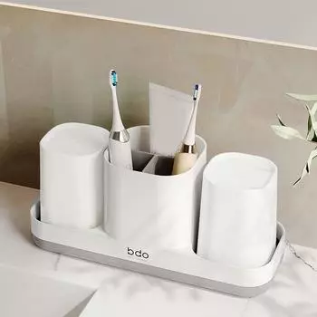 Противоскользящий держатель зубной щетки, набор, простой держатель электрической зубной щетки, подставка для умывальника, ванная комната белый