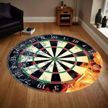 Противоскользящий ковер с рисунком дротика, круглый ковер, напольные коврики, декор для спальни, гостиной, режим детского игрового коврика 40cm