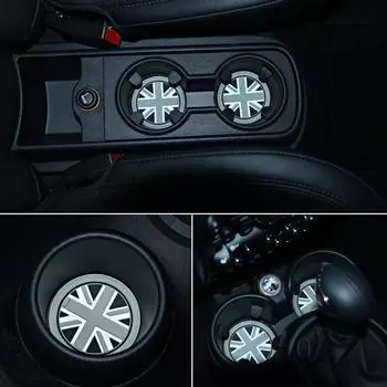 Противоскользящий коврик для чашки для BMW MINI Cooper S R55 R56 R57 R58, коврик для держателя чашки, противоударный коврик из силикагеля, НЕ ПОДХОДИТ R55 R56, модель 2014 года
