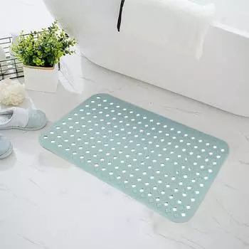 Противоскользящий коврик для душа в ванной комнате с удобной амортизацией, полый дренажный дизайн, простой монтажный коврик для ванной 70cm зелёный