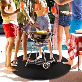 Противоскользящий коврик для мебели Круглые накладки на стулья Нескользящие коврики из ЭВА для кресел-реклайнеров, вращающихся стульев и столов Защита деревянных полов от царапин чёрный