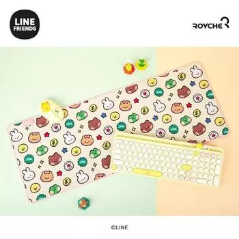 Противоскользящий коврик для мыши Royce Line Friends Minini, разноцветные, 1 шт.