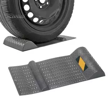 Противоскользящий коврик для парковки колес Износостойкий Улучшенное сцепление Компактный портативный дизайн Универсальный сверхпрочный упор для колес Нескользящая накладка темно-серого