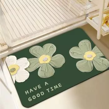 Противоскользящий коврик для ванной Ins Air, впитывающий коврик для пола на дверь ванной комнаты, бытовой коврик для туалета с диатомовой грязью 50 * 80Cm