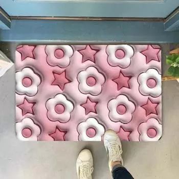 Противоскользящий коврик для ванны, без запаха, предотвращает падение, экологически чистый, большой, 40x60 см, с цветочным узором, нескользящий впитывающий коврик для душа, товары для дома