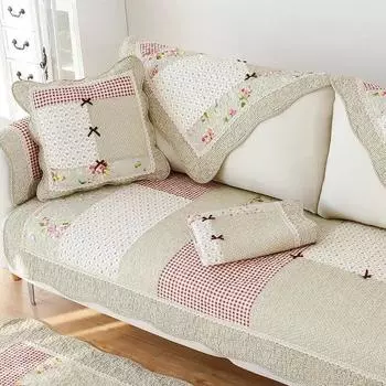 Противоскользящий кожаный чехол для дивана, европейский стиль, хлопковое полотенце, современный чехол, богема, Four Seasons 70x70cm 1pcs