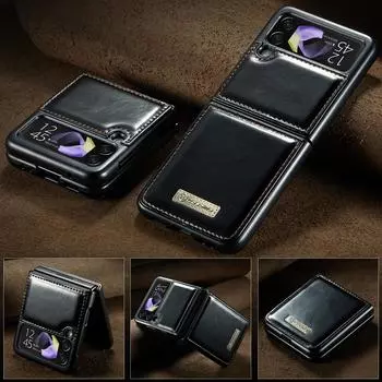 Противоскользящий кожаный чехол для мобильного телефона Samsung Galaxy Z Flip4 5g Flip 4 Flip3 Flip 3, складной противопыльный чехол for Samsung z Flip 4 розы красного