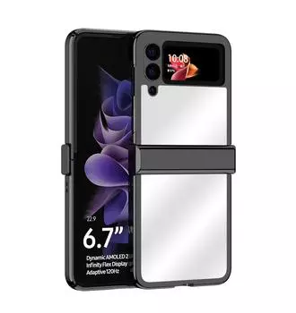 Противоскользящий модный чехол с покрытием для Samsung Galaxy Z Flip 3 5g Flip3 Противопыльная сумка для мобильного телефона для Samsung Z Flip 3 5g for Galaxy Z Flip 3 чёрный