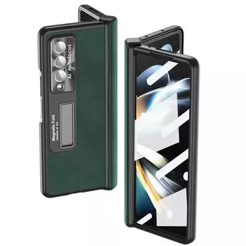 Противоскользящий модный деловой кожаный чехол-сумка для Samsung Galaxy Z Fold4 5g Fold 4 Fold3 Fold 3 Zfold4 Защитная пленка для стекла