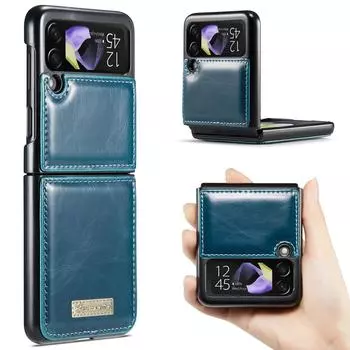 Противоскользящий модный кожаный чехол для Samsung Galaxy Z Flip 4 5g Flip4 Flip3 Flip 3, защитный чехол для мобильного телефона for Samsung z Flip 4 чёрный