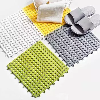 Противоскользящий мягкий пластиковый коврик из ТПЭ, клетка для домашних животных, напольный коврик, ковер для ванной комнаты, коврик для туалета, коврик для кроличьей лапки серый
