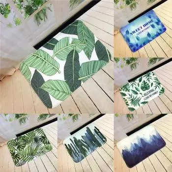 Противоскользящий напольный коврик с листьями деревьев 40x60 см для дома, ванной комнаты, кухни, ковер для ванной комнаты 4#
