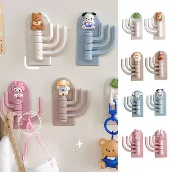 Противоскользящий настенный крючок для хранения, не оставляющая следов, симпатичная влагостойкая вешалка B