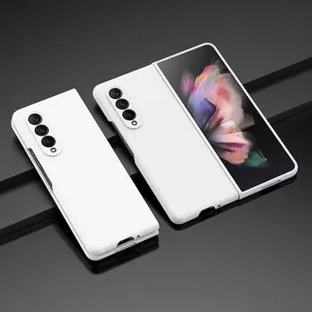 Противоскользящий простой защитный чехол для ПК для Samsung Galaxy Z Fold4 Fold 4 5g Fold3 Fold 3 Складная сумка для мобильного телефона Coque for Samsung Z Fold 4 фиолетовый