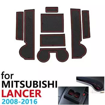 Противоскользящий резиновый коврик для дверной канавки для Mitsubishi Lancer Ralliart EVO X Galant Fortis EX 2008 ~ 2016, автомобильные аксессуары красный