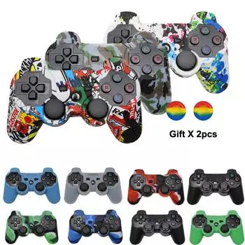 Противоскользящий силиконовый чехол для Sony PS3/PS2 для контроллера Dualshock, джойстика, геймпада, джойстика, управления и ручки