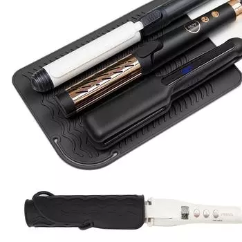 Противоскользящий силиконовый термостойкий коврик для выпрямителя для волос, сушилка для завивки волос, коврик для завивки волос, утюжок для завивки волос, инструмент для салона для укладки волос