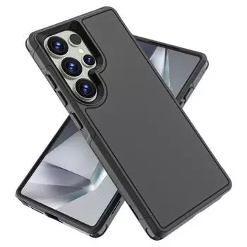 Противоскользящий устойчивый к царапинам чехол для Samsung Galaxy S25 Ultra S24 Plus S23 FE S22 A55 A56 A54 A16 A15 A14 A36 двухслойные чехлы for Galaxy S25 чёрный