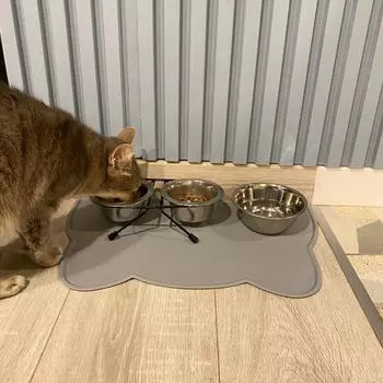 Противоскользящий, водонепроницаемый и легко чистящийся коврик для корма для домашних животных, коврик для кошек и собак