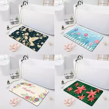 Противоскользящий впитывающий коврик для ванной комнаты, коврик для входной двери, коврик для душа в ванной комнате, пол в спальне, кухонный коврик 40x60cm