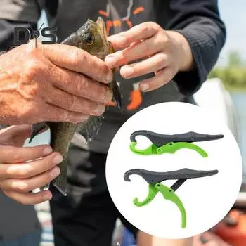 Противоскользящий захват для захвата губ рыбы, легкий портативный мини-захват для захвата рта рыбы, ручной зажим для контроля рыбы, щипцы для ловли рыбы, рыболовные принадлежности зелёный