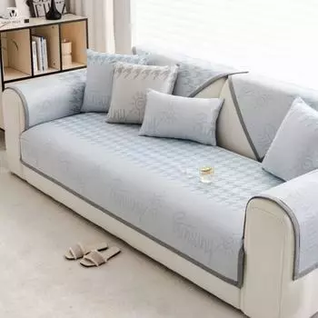 Противоскользящий защитный чехол для дивана Abdeckung Rutschfest для гостиной, мебели, универсальный чехол для дивана с узором «гусиные лапки» из ледяного шелка 70X70