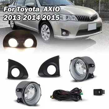 Противотуманные фары для Toyota AXIO 2013 2014 2015 Фара автомобиля Передний бампер Противотуманные фары Провода Переключатель Жгут Крышка кузова Аксессуары
