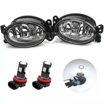 Противотуманные фары светодиодные для Mercedes-Benz W211 W204 W164 ML320 ML500 2006 2007 2008 2009 Фары переднего бампера Противотуманные фары пластиковые L