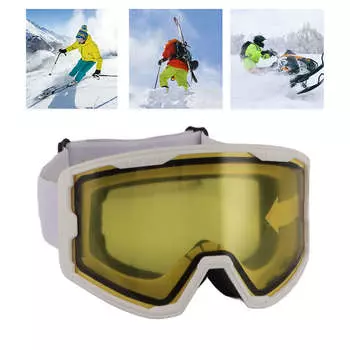 Противотуманные лыжные очки с защитой от ультрафиолета, регулируемые мужские и женские взрослые зимние очки для катания на лыжах на открытом воздухе, снегохода