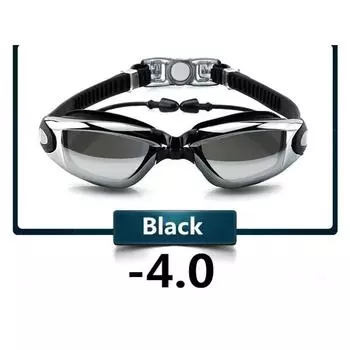 Противотуманные профессиональные очки для плавания Очки для плавания для близорукости с берушами Носовой зажим Electroplate Водонепроницаемый силиконовый для плавания Other